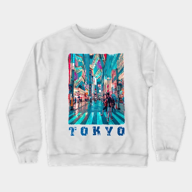 tokyo Crewneck Sweatshirt by teehood